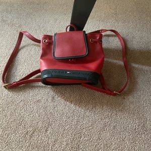 Red Tommy Hilfiger backback